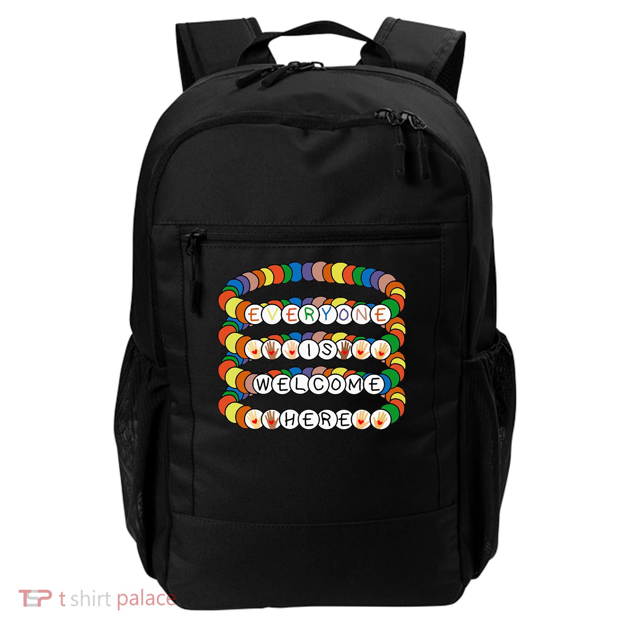 Idaho Teacher Everyone is Welcome Here Friendship Bracelet  Daily Commute Backpack