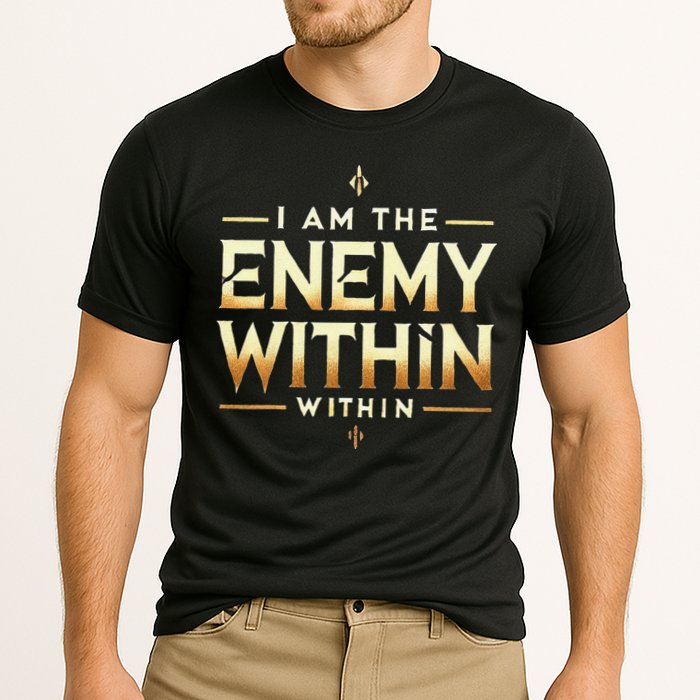 I´M The Enemy Within Bold Motivational Statement Performance Shirt
