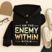 I´M The Enemy Within Bold Motivational Statement Hoodie