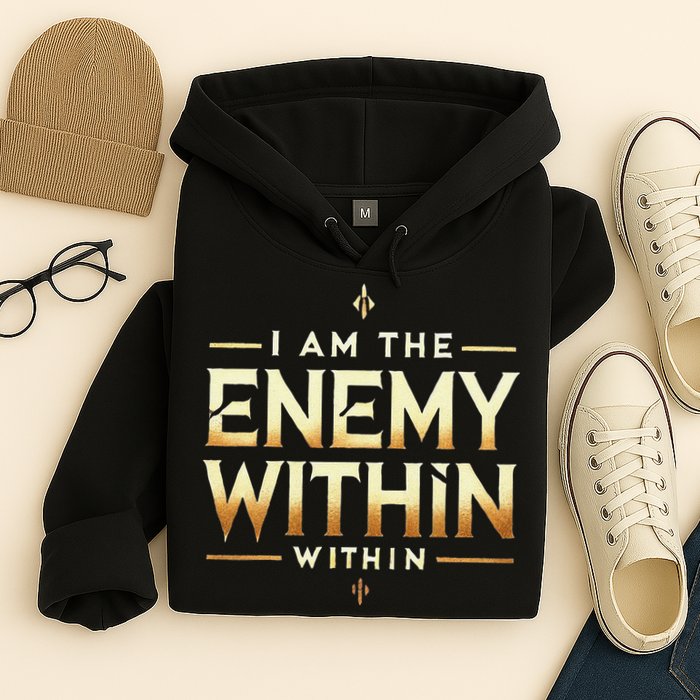 I´M The Enemy Within Bold Motivational Statement Hoodie