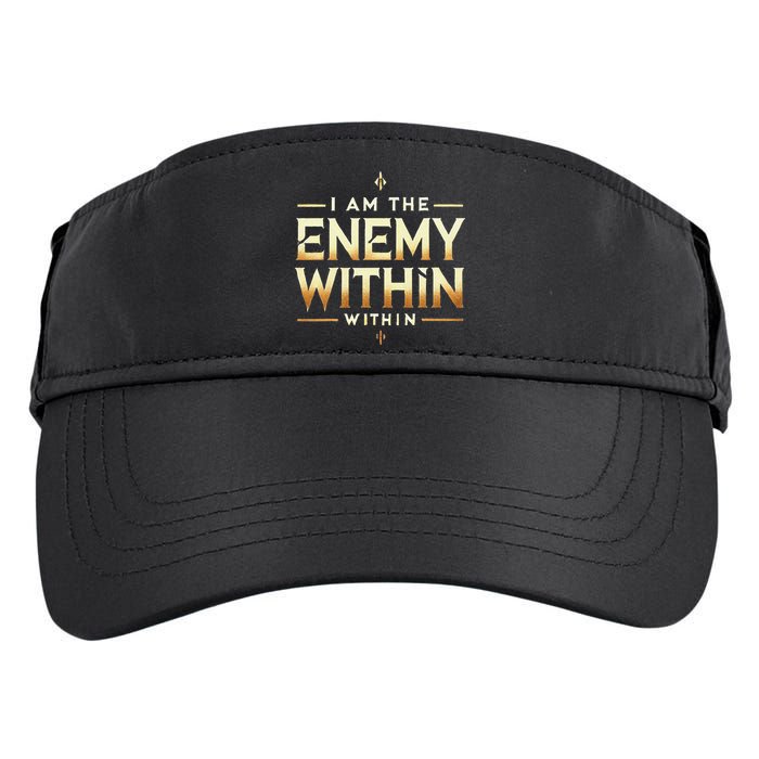 I´M The Enemy Within Bold Motivational Statement Adult Drive Performance Visor