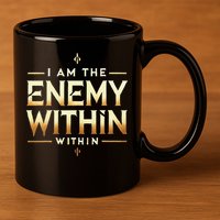 I´M The Enemy Within Bold Motivational Statement 11oz C Handle Ceramic Mug