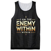 I´M The Enemy Within Bold Motivational Statement Mesh Reversible Basketball Jersey Tank