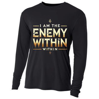 I´M The Enemy Within Bold Motivational Statement Cooling Performance Long Sleeve Crew