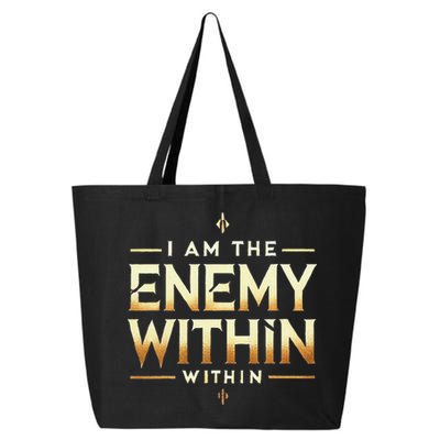 I´M The Enemy Within Bold Motivational Statement 25L Jumbo Tote