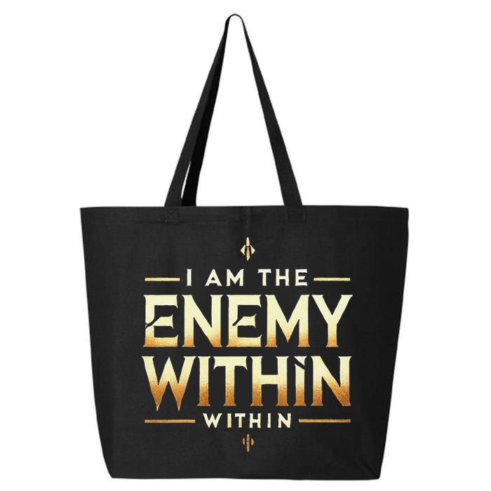 I´M The Enemy Within Bold Motivational Statement 25L Jumbo Tote