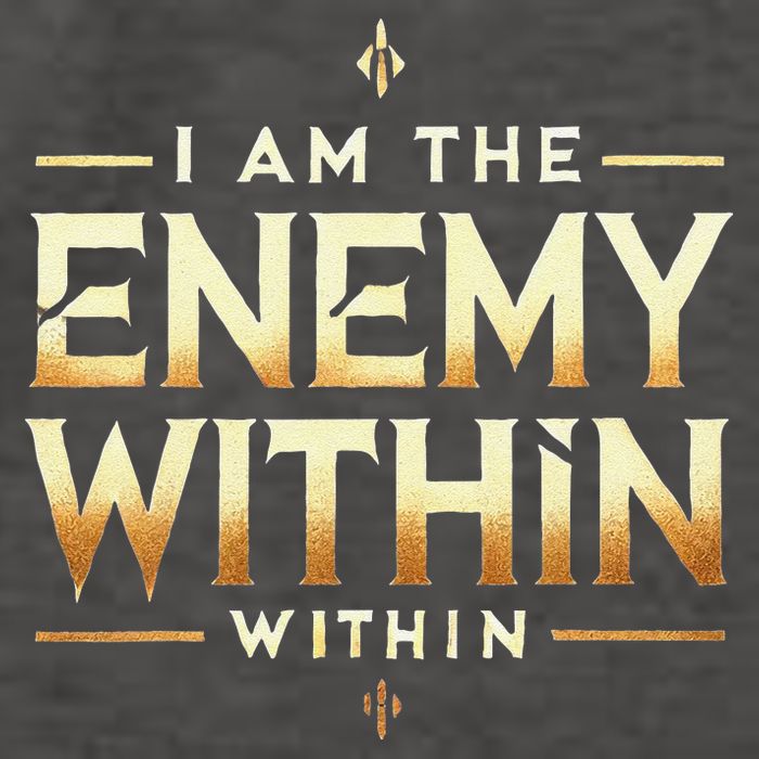 I´M The Enemy Within Bold Motivational Statement Vector Backpack