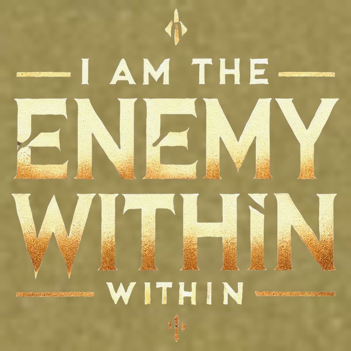 I´M The Enemy Within Bold Motivational Statement Garment-Dyed Women's Muscle Tee