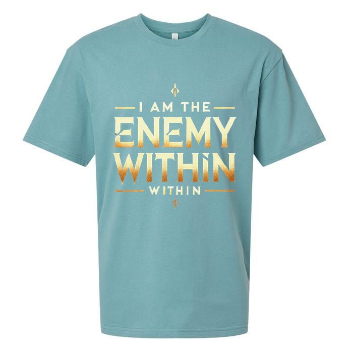 I´M The Enemy Within Bold Motivational Statement Sueded Cloud Jersey T-Shirt