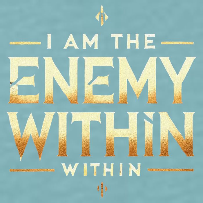 I´M The Enemy Within Bold Motivational Statement Sueded Cloud Jersey T-Shirt