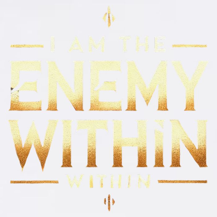 I´M The Enemy Within Bold Motivational Statement Garment-Dyed Sweatshirt