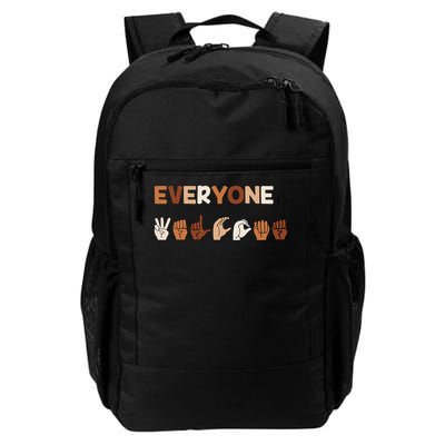 Idaho Teacher Everyone Is Welcome Here Fist Hand Support Daily Commute Backpack