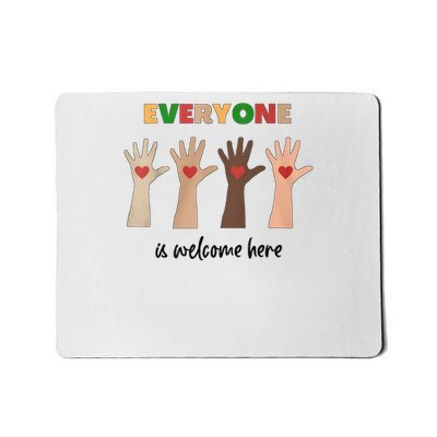 Idaho Teacher Everyone Is Welcome Here Fist Hand Support Mousepad
