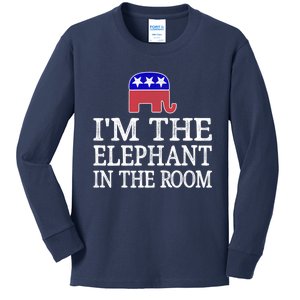 I'm The Elephant In The Room Republican Conservative Kids Long Sleeve Shirt