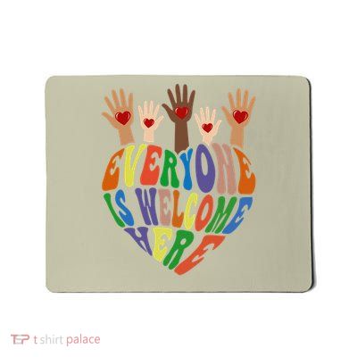 Idaho Teacher Everyone Is Welcome Here Fist Hand Support Mousepad