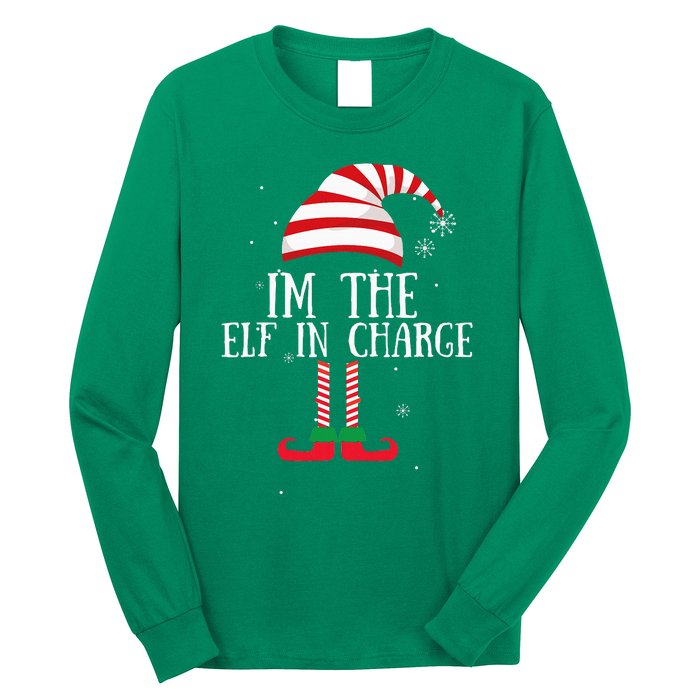 IM The Elf In Charge Christmas Gift Group Family Matching Long Sleeve Shirt