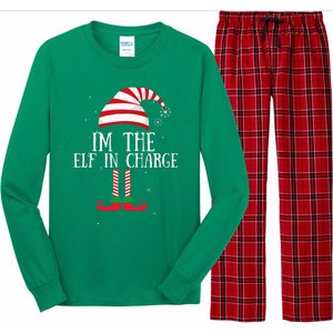 IM The Elf In Charge Christmas Gift Group Family Matching Long Sleeve Pajama Set