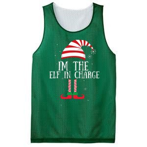 IM The Elf In Charge Christmas Gift Group Family Matching Mesh Reversible Basketball Jersey Tank