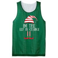 IM The Elf In Charge Christmas Gift Group Family Matching Mesh Reversible Basketball Jersey Tank