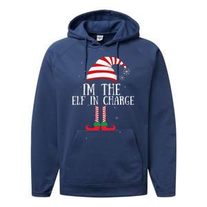 IM The Elf In Charge Christmas Gift Group Family Matching Performance Fleece Hoodie