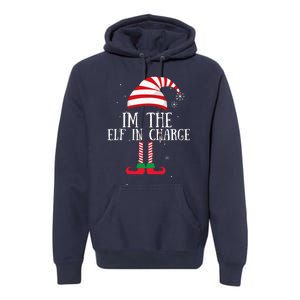 IM The Elf In Charge Christmas Gift Group Family Matching Premium Hoodie