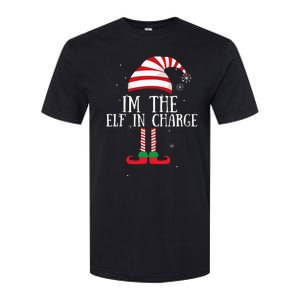 IM The Elf In Charge Christmas Gift Group Family Matching Softstyle CVC T-Shirt