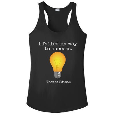 Inventor's , Thomas Edison , Graduate's Ladies PosiCharge Competitor Racerback Tank