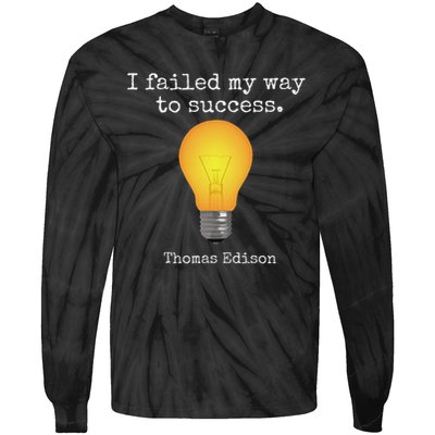 Inventor's , Thomas Edison , Graduate's Tie-Dye Long Sleeve Shirt