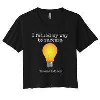Inventor's , Thomas Edison , Graduate's Women's Crop Top Tee