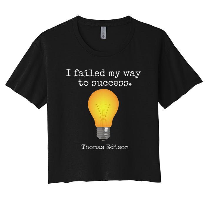 Inventor's , Thomas Edison , Graduate's Women's Crop Top Tee