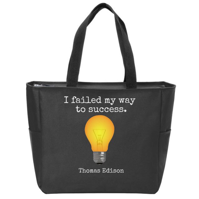 Inventor's , Thomas Edison , Graduate's Zip Tote Bag