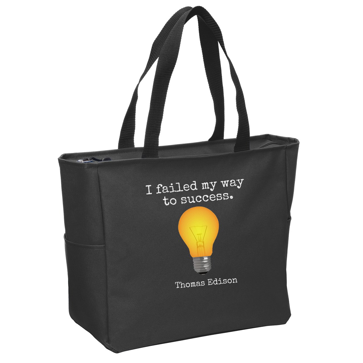 Inventor's , Thomas Edison , Graduate's Zip Tote Bag