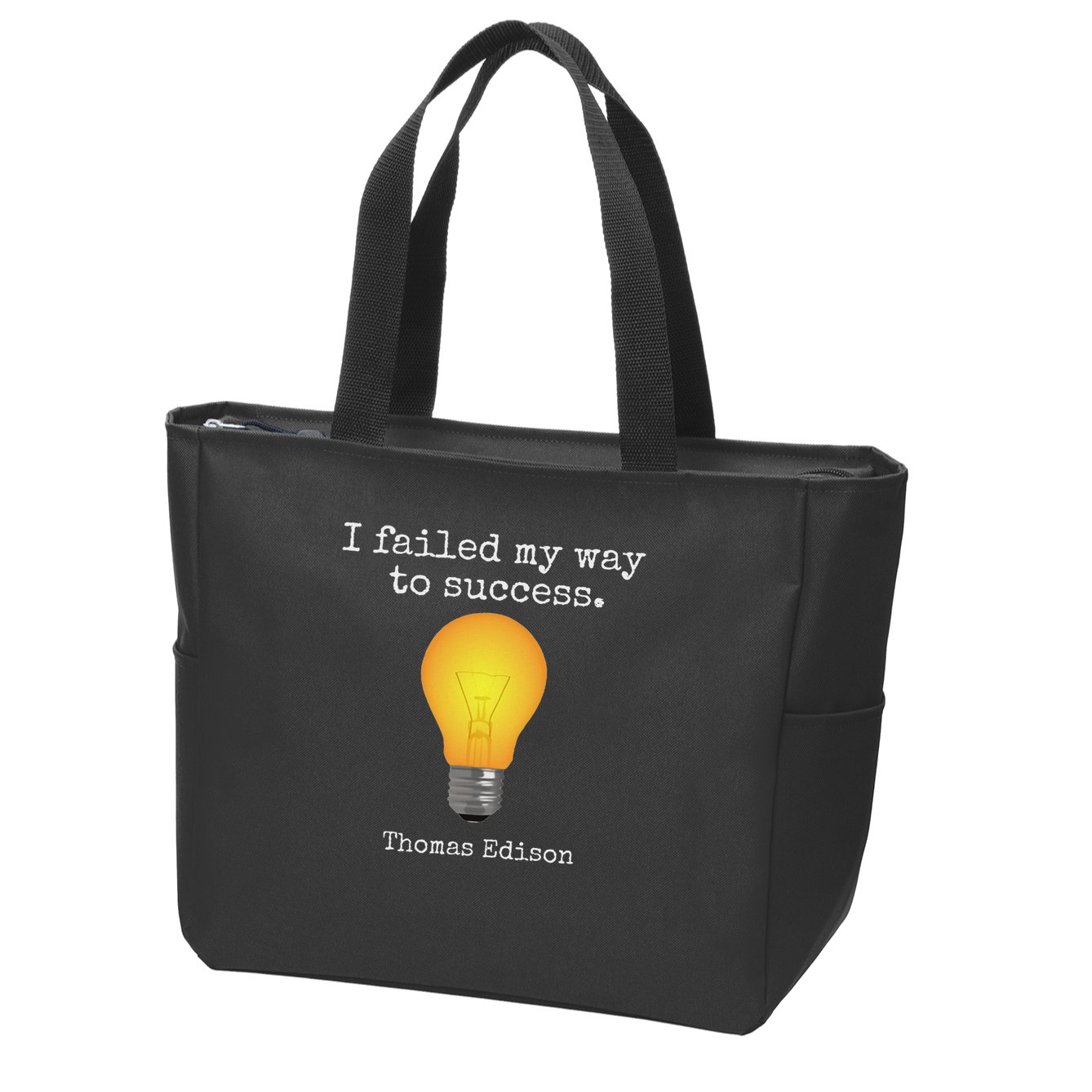Inventor's , Thomas Edison , Graduate's Zip Tote Bag