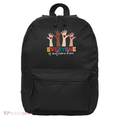 Idaho Teacher Everyone Is Welcome Here Fist Hand Support 16 in Basic Backpack