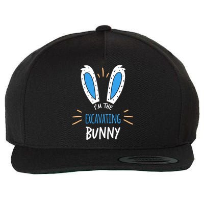 I'm The Excavating Bunny Ears Excavator Easter Sunday Gift Wool Snapback Cap