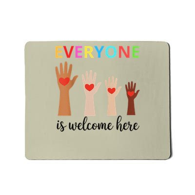 Idaho Teacher Everyone Is Welcome Here Fist Hand Support Mousepad