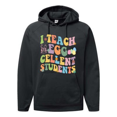 I Teach Egg Cellent Students Easter Bunny Performance Fleece Hoodie