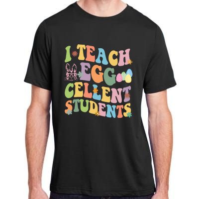 I Teach Egg Cellent Students Easter Bunny Adult ChromaSoft Performance T-Shirt