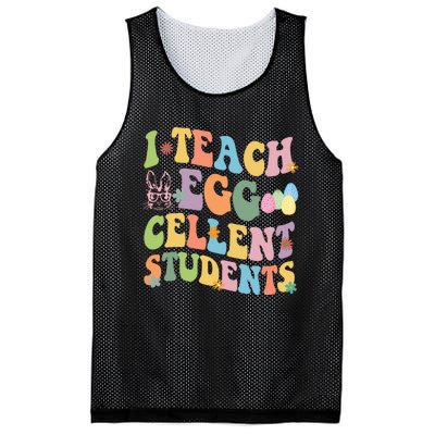 I Teach Egg Cellent Students Easter Bunny Mesh Reversible Basketball Jersey Tank