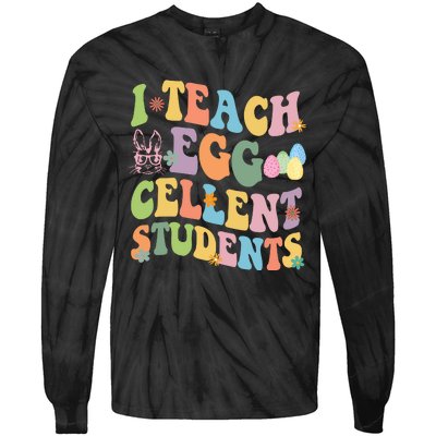 I Teach Egg Cellent Students Easter Bunny Tie-Dye Long Sleeve Shirt