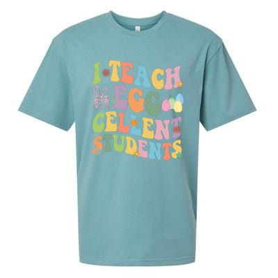 I Teach Egg Cellent Students Easter Bunny Sueded Cloud Jersey T-Shirt