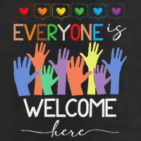 Idaho Teacher Everyone Is Welcome Here Fist Hand Support Adult Drive Performance Visor