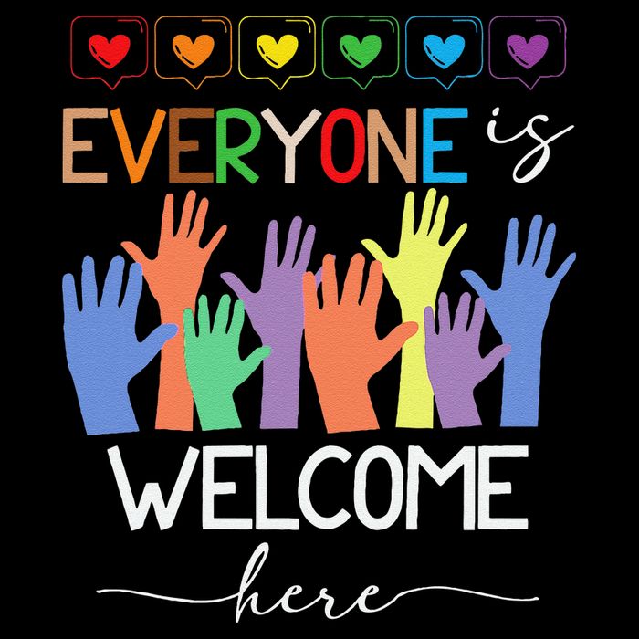 Idaho Teacher Everyone Is Welcome Here Fist Hand Support Baby Bodysuit