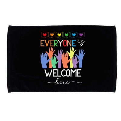 Idaho Teacher Everyone Is Welcome Here Fist Hand Support Microfiber Hand Towel