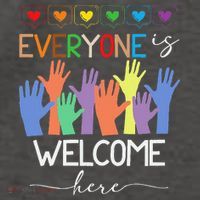 Idaho Teacher Everyone Is Welcome Here Fist Hand Support Vector Backpack