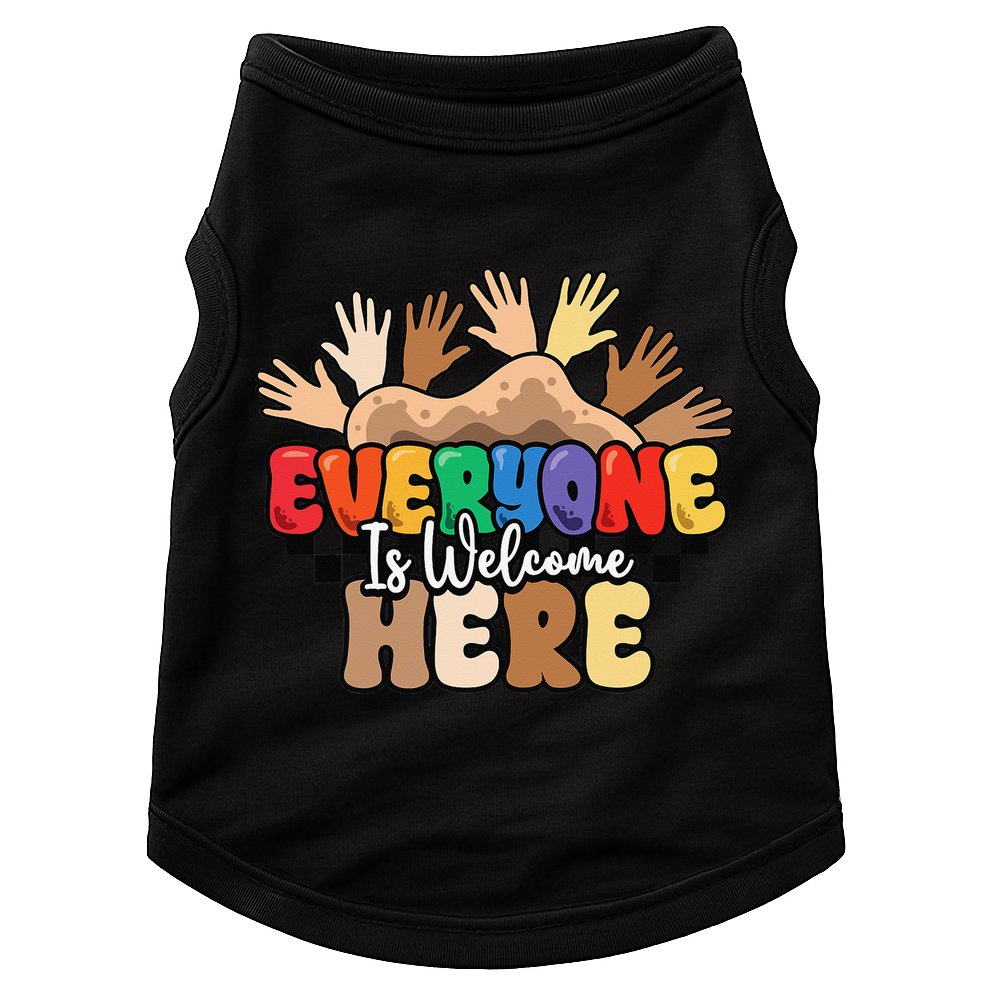 Idaho Teacher Everyone Is Welcome Here Equality LGBT Groovy Doggie Tank