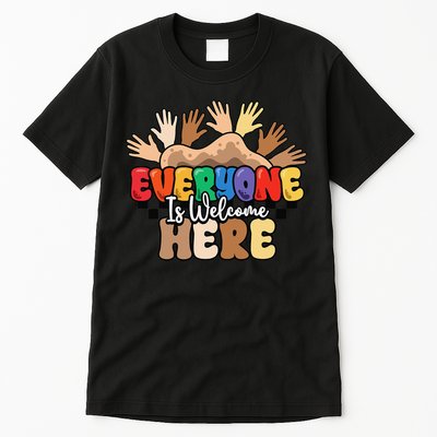 Idaho Teacher Everyone Is Welcome Here Equality LGBT Groovy Tall T-Shirt