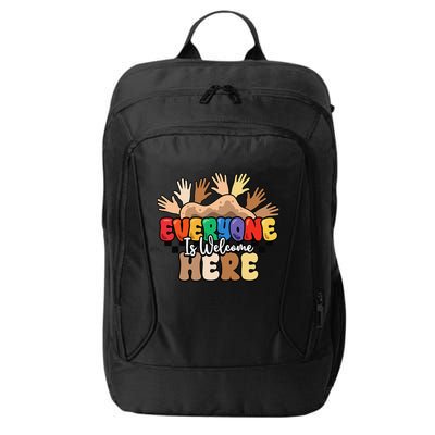 Idaho Teacher Everyone Is Welcome Here Equality LGBT Groovy City Backpack