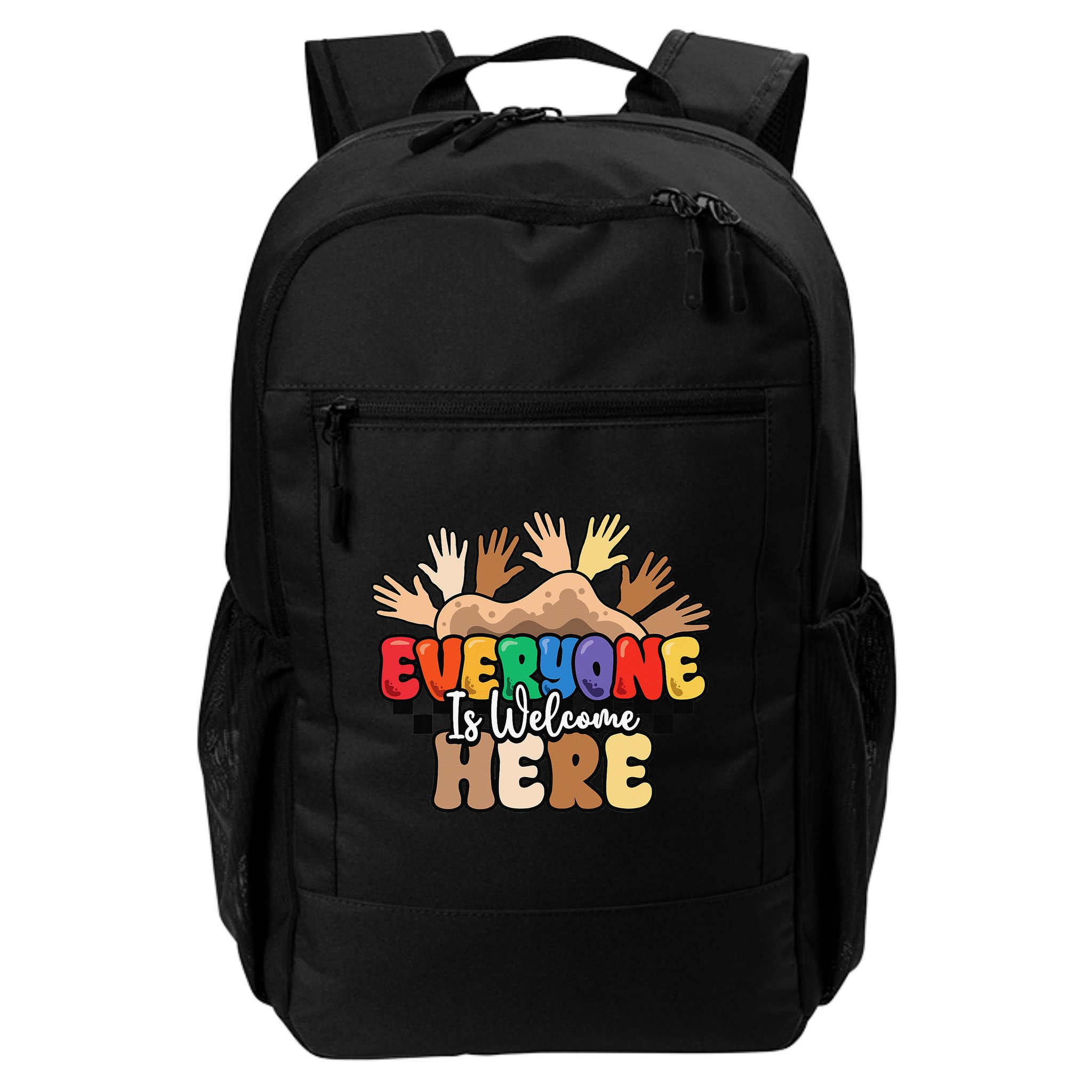 Idaho Teacher Everyone Is Welcome Here Equality LGBT Groovy Backpack