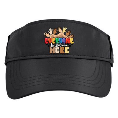 Idaho Teacher Everyone Is Welcome Here Equality LGBT Groovy Adult Drive Performance Visor
